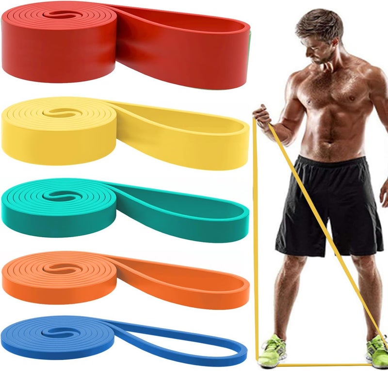 ROSAPOAR Resistance Bands, Pull Up Assist Bands - Workout Bands, Eexercise Bands, Long Resistance Bands Set for Working Out, Fitness, Training, Physical Therapy for Men Women - Image 1